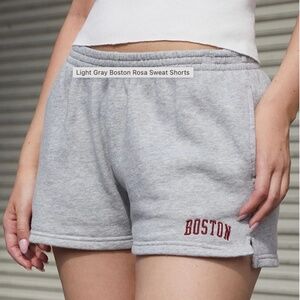 John Galt Light Gray Boston Rosa Sweat Shorts NWOT